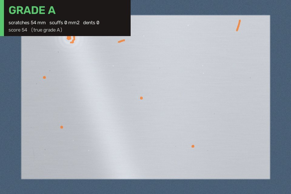 Like-new lid with almost nothing detected